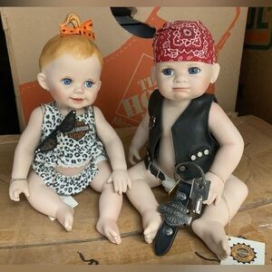 Harley-Davidson Doll Set with Black and Red Details